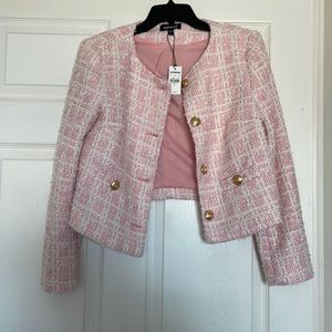Express pink tweed jacket